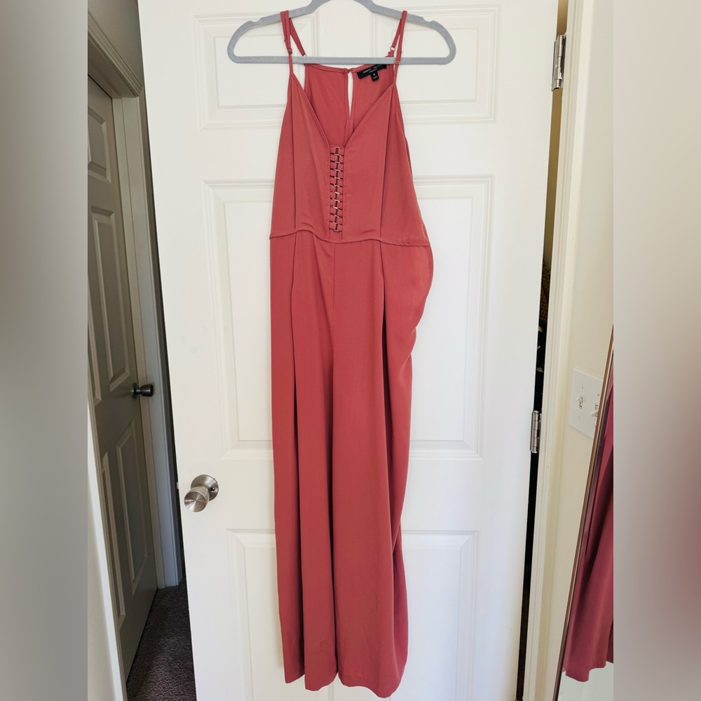 Romeo & Juliet Couture Dusty Rose Sleeveless V-Neck Jumpsuit